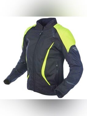 Fly Technical Riding Gear Women’s Jacket Motorcross Hi Vis/Black Armor ~ Sz L